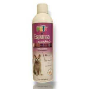 Espuma para baño en seco gatos
