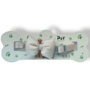 Collar para perro con moño