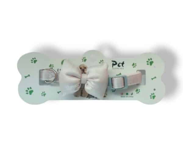 Collar para perro con moño